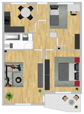 Sanierte 3-Zimmer-Wohnung in Amberg