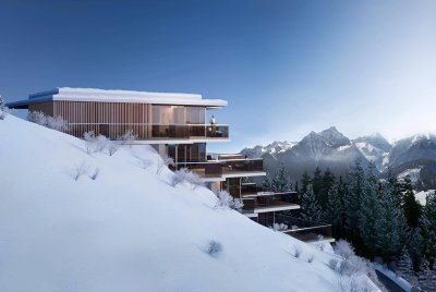 Österreichische Alpen (Vorarlberg) — Moderne Neubau-Terrassenwohnung mit privater Sauna &amp; Panoramablick ins Brandnertal