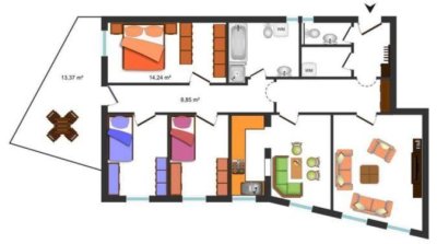 Imst Oberstadt Streleweg: 4 Zimmer Wohnung, Terrasse, 2 AAP, günstig!
