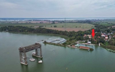 Blick auf Hafen und Karniner Brücke - Einfamilienhaus in Karnin / Insel Usedom