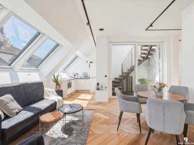 Exklusive 2-Zimmer-Dachterrassenwohnung auf historischem Altbau nahe Schönbrunn