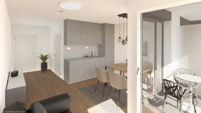*Neubau*  1-Zi.-Whg. im 2. OG