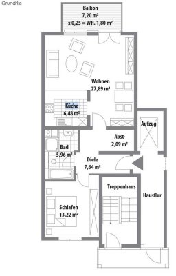 Stilvolle, gepflegte 2-Zimmer-Erdgeschosswohnung mit Balkon in Solingen