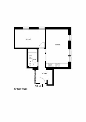 Erstbezug nach Sanierung: Charmante 2-Zimmer-Wohnung im EG mit Einbauküche in Ulm-Mitte