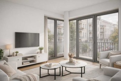 SCHÖNEBERG / KREUZBERG: BESTE LAGE: ERSTBEZUG im LUXUS Neubau: 3-4-Zimmer-Whg + 3 Bäder und Balkon