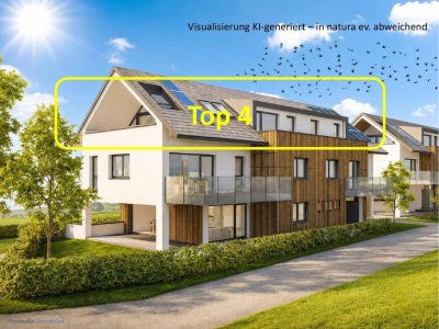 KAUF SALZBURG-STADT: NEUBAU Anfang Moosstraße - HASLBERGERWEG 31: 120 m² 4-Zimmer-Penthouse-Wohnung - mit 3 Terrassen (Süd-/West-/Ost-Terrasse) - Top W 4 - DG