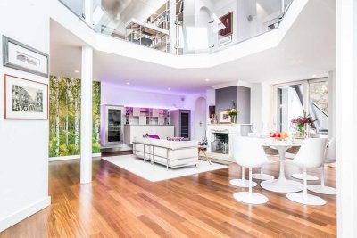 Design-Penthouse mit Galerie und Dachterrasse in 1. Isarreihe am Englischen Garten/ Herzogpark