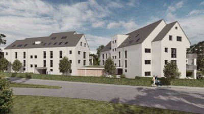 Wohnen mit Flair: 
3-Zimmer-Neubau im 1. OG mit Balkon