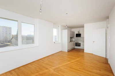 Moderne 2-Zimmer-Eigentumswohnung mit großem Balkon + Parkplatz + riesigem Kellerabteil