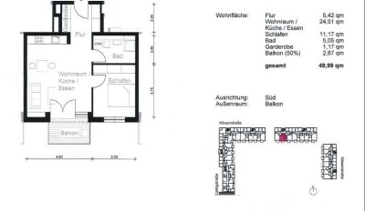 Elegante 2-Zimmer-Wohnung im 4. OG mit Balkon in Langen (Hessen)