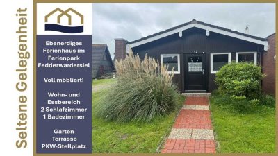 Ferienpark Fedderwardersiel: Möbliertes Ferienhaus zum Verlieben,400 m zum Meer-ideale Kapitalanlage