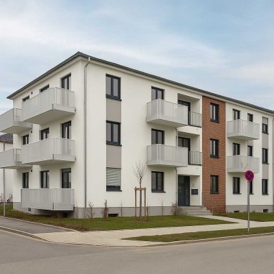 Hochwertige 2 Zimmer Wohnung mit Balkon und Einbauküche in Poing - zentral und modern möbliert