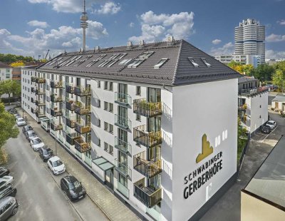 SCHWABINGER GERBERHÖFE: Helle 2-Zimmer-Wohnung mit Balkon zwischen Luitpold- und Olympiapark