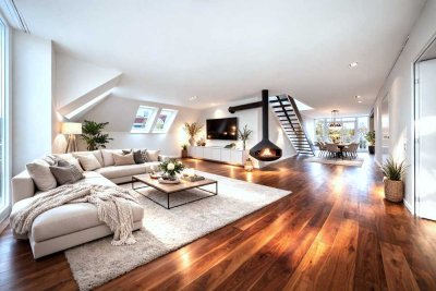 Wohnen mit Charakter: Hochwertiges
5-Zimmer-Maisonette-Loft nahe der Waitzstraße