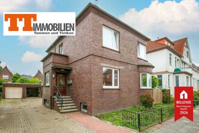Charmantes Zweifamilienhaus mit Erker, Garten und Garage im beliebten Hansaviertel!