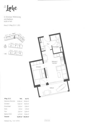 Moderne 2-Zimmer-Wohnung mit großem Süd-Balkon in Lochhausen, München