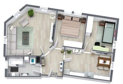 3-Zimmer-Dachgeschosswohnung mit Charme in ruhiger Lage