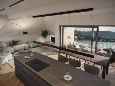 TOP LAGE - SEESUITE mit gigantischer Aussicht in bester Lage &amp; Seezugang am WÖRTHERSEE (Anlegerobjekt)