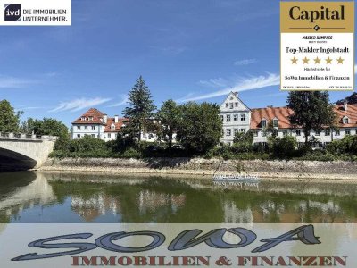 Leopoldineninsel - Schöne bezugsfreie 2 Zimmer Wohnung mit Balkon mit Blick auf das Schloss in ei...