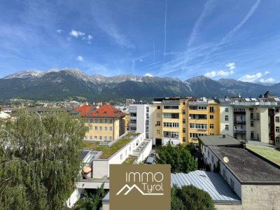 Dachgeschosswohnung mit Westbalkon, Altbaucharme &amp; traumhaftem Nordkettenblick in Wilten