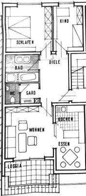 Helle 3-Zimmer Wohnung mit Süd-Balkon und Terasse/Garten in Kandel