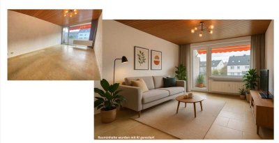 Schöne 3-Zimmer Wohnung mit großer Überdachter Loggia in Süd-West Ausrichtung im Ortsteil Mörfelden