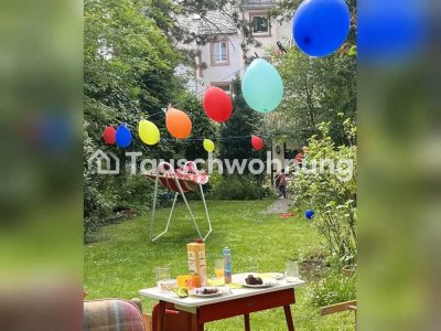 Tauschwohnung: Tausche 3Z-Altbau m.Garten gegen 4Z m.Blk. in FFM Mitte-Nord