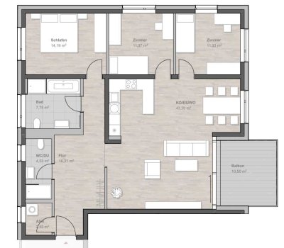 Komfortable Familienwohnung mit 2 Bädern und Süd-Balkon in traumhafter Innenstadt- und Ufernähe