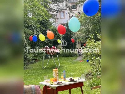 Tauschwohnung: Tausche 3Z-Altbau m.Garten gegen 4Z m.Blk. in FFM Mitte-Nord