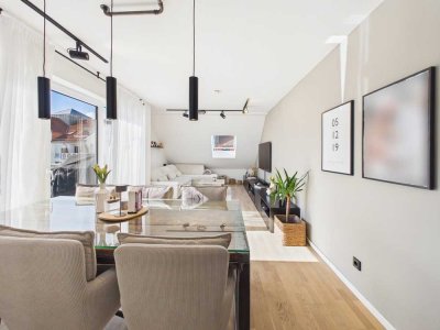 Exklusive, neuwertige Maisonette-Wohnung mit großzügiger Dachterrasse, Balkon und Duplex-Stellplatz