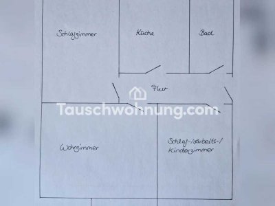 Tauschwohnung: Bieten günstige 3-Zimmerwohnung - suchen Traumwohnung
