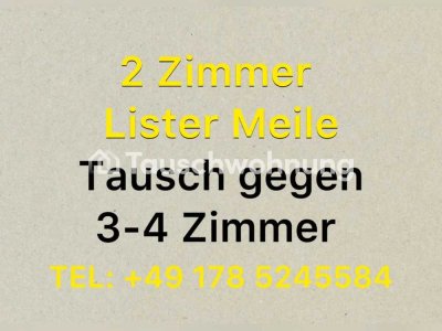 Tauschwohnung: 2 Zimmer Wohnung - direkt auf der Lister Meile