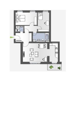 "Skyport Suites": Attraktive 3-Zimmer-Wohnung mit Blick ins Grüne