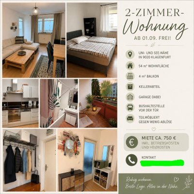 Gepflegte 2 Zimmerwohnung mit Garage in Uninähe