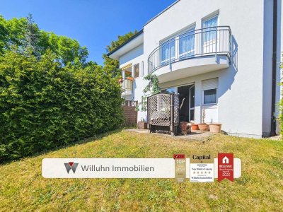 1RW mit eigenem Garten & Terrasse | Traumhaft idyllische Lage am Wasser! | Tiefgaragenstellplatz