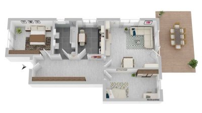 Ruhige 3-Zi-Whg mit Terrasse in Schimmeldewog - ideal für Paar mit 1 Kind - ab 1.6.25 frei!