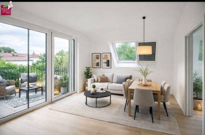 Erstbezug | Moderne 3-Zimmer Wohnung 59 m² | Terrasse &amp; Balkon | Nähe Lobau &amp; Mühlwasser | 1220 Wien