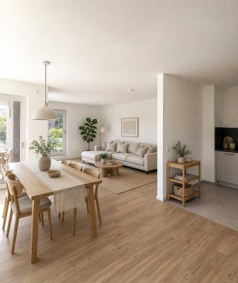 Neubau-Gebiet Hannover Kronsrode: Einbauküche, 2 Terrassen + Garten, 2 Bäder, Fußbodnhzng, TG, Kellr