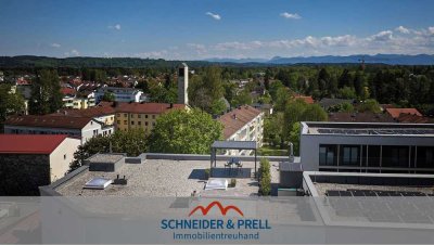 Ein Unikat! Stilvolle City-Wohnung mit Dachterrasse, Loggia & Alpenblick