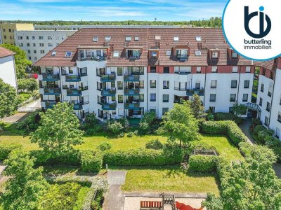 Gepflegte & clever geschnittene 1,5-Zimmer-Wohnung mit Terrasse im Dachgeschoss in ruhiger Lage
