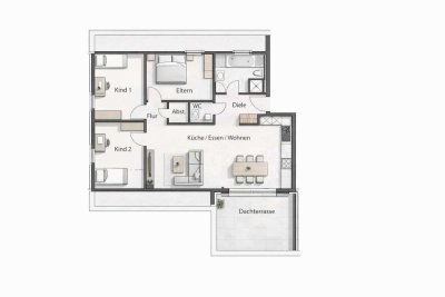 Moderne 4‑Zimmer Dachgeschosswohnung mit Balkon & Einbauküche in Sindelfingen-Maichingen