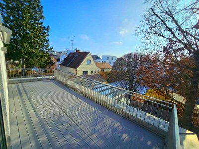 Cooles Designer-Einfamilienhaus im Bauhausstil mit Garten, zwei Dachterrassen und privatem Spa