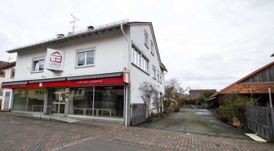 Attraktives Mischgrundstück mit 2 Wohnungen, Ladengeschäft, Werkstatt und Scheunen in Crumbach