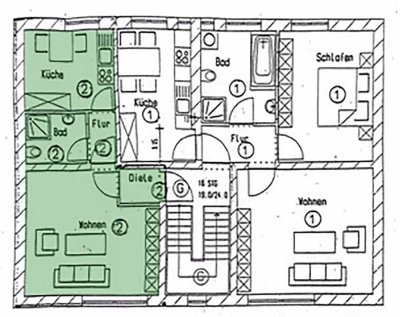 Single-Wohnung im Rostocker Hansaviertel