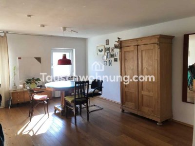 Tauschwohnung: Schöne große Maisonette-Wohnung mit Balkon in Bockenheim