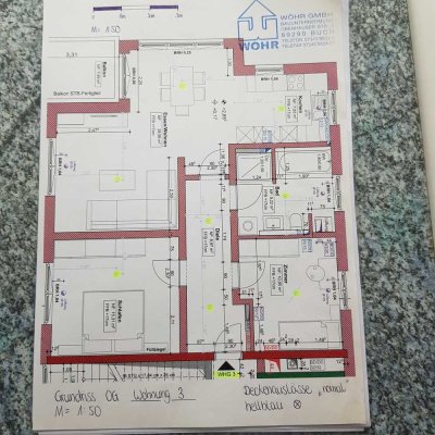 Ansprechende 3-Zimmer-Wohnung mit gehobener Innenausstattung mit Balkon in Buch