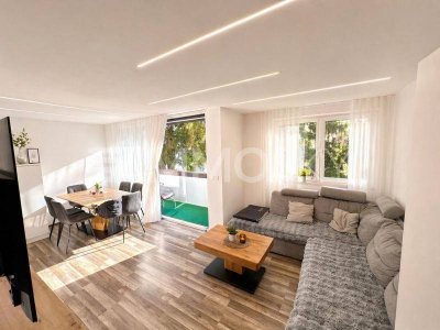 Eugendorf Mitte: Lichtdurchflutete Wohnung mit Balkon-Duo