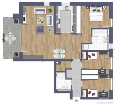 Moderne 4-Zimmer-Wohnung mit Balkon & Einbauküche – Nachmieter gesucht
