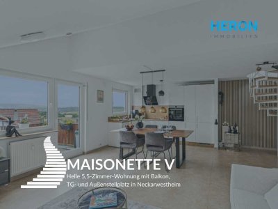 MAISONETTE V - Helle 5,5-Zimmer Wohnung mit Balkon,  TG- & Außenstellplatz in Neckarwestheim