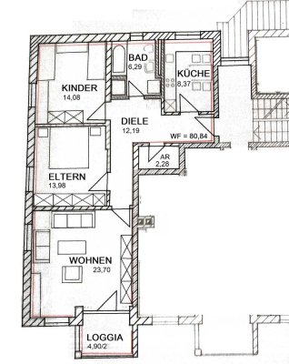 Schöne 3-Zimmer-Wohnung mit Balkon in Passau